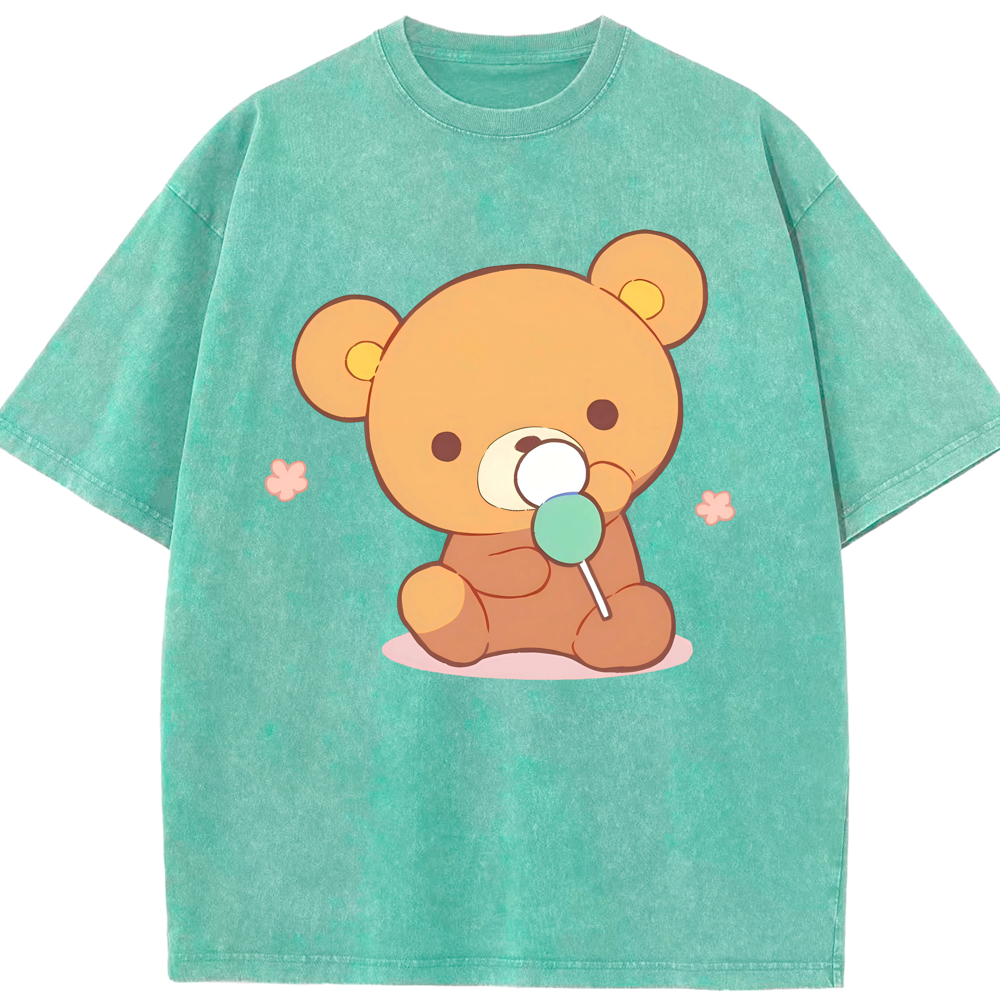 （画像用） リラックマ リラックマ キイロイトリ Rilakkuma Korilakkuma Kiiroitori 綿100% ヴィンテージ風 半袖Tシャツ（フロントプリント）